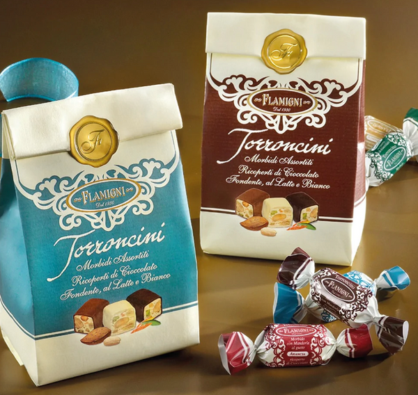 Blue packet Flamigni Nouget in bags